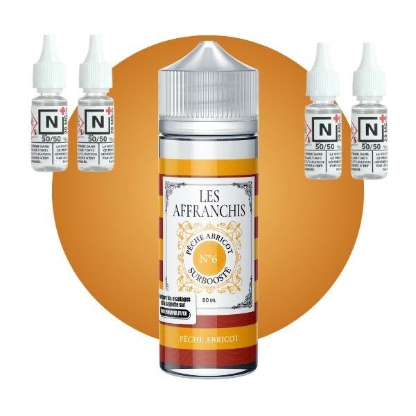 E-LIQUIDE PECHE ABRICOT N°6 (120 ml, 6 mg/ml, 30/70) - Photo 1