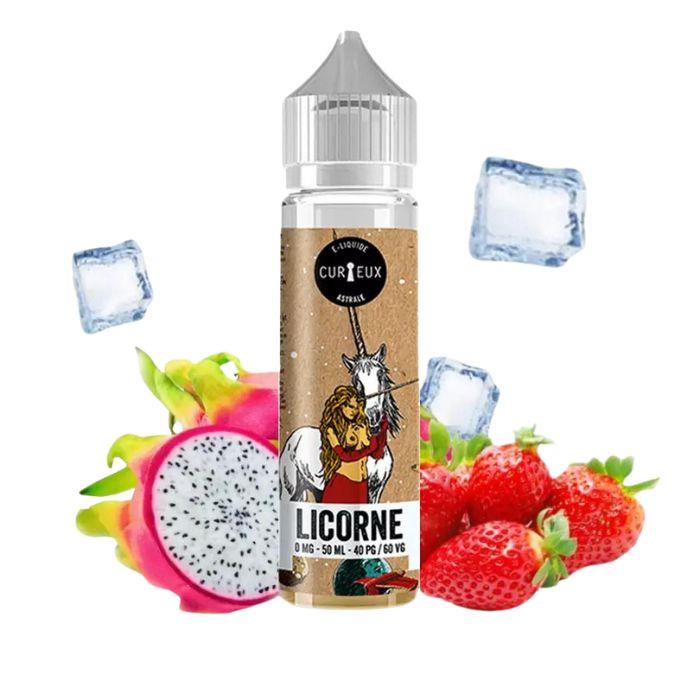 E-LIQUIDE LICORNE - CURIEUX (50 ml, 0 mg/ml, 40/60) - Photo 1