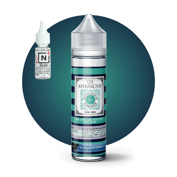 E-LIQUIDE MENTHE FRAICHE N°12 (80 ml, Kit 3 mg/ml, 30/70) - Photo 1