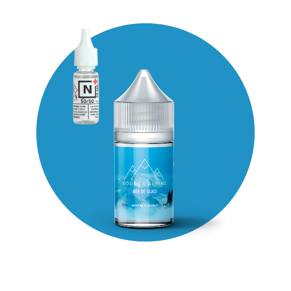 E-LIQUIDE MER DE GLACE (30 ml, Kit 3 mg/ml, 50/50) - Photo 1
