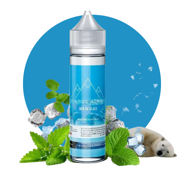 E-LIQUIDE MER DE GLACE (80 ml, 0 mg/ml, 30/70) - Photo 1