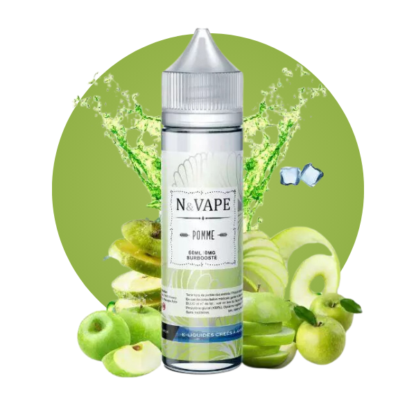 E-LIQUIDE POMME (80 ml, 0 mg/ml, 30/70) - Photo 1